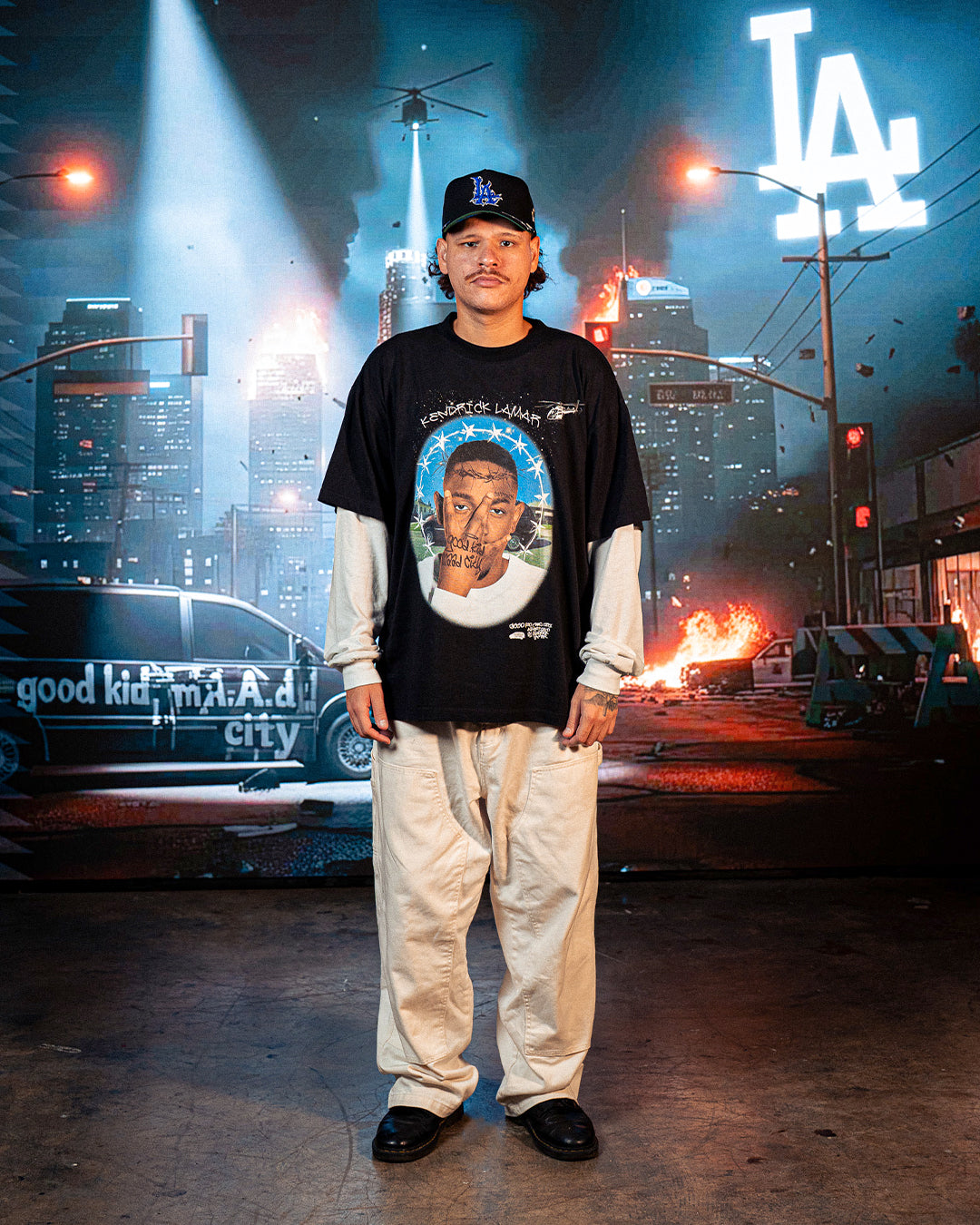 "GOOD KID MAAD CITY" WHITE LONG SLEEVE
