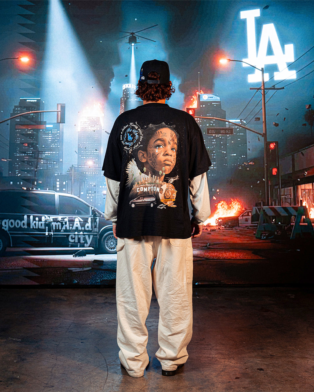 "GOOD KID MAAD CITY" WHITE LONG SLEEVE