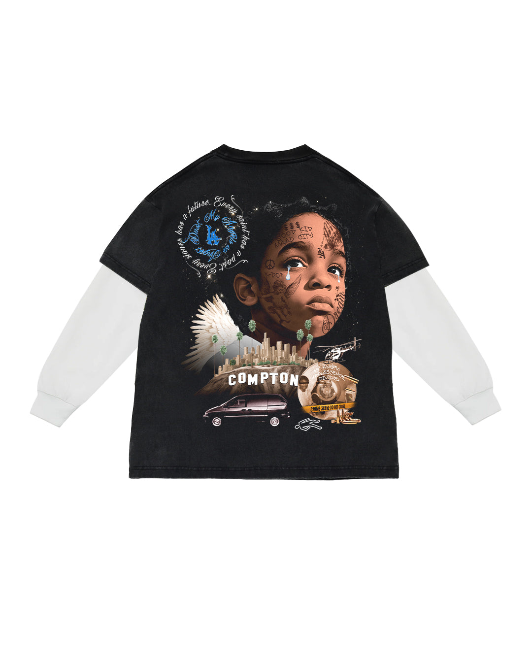 "GOOD KID MAAD CITY" WHITE LONG SLEEVE