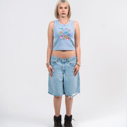 LA X TOKYO: BABY BLUE CROP TANK 🦋