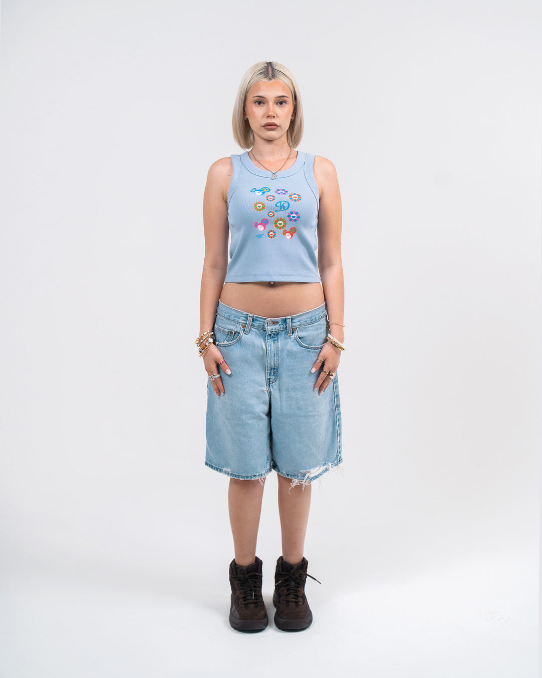 LA X TOKYO: BABY BLUE CROP TANK 🦋