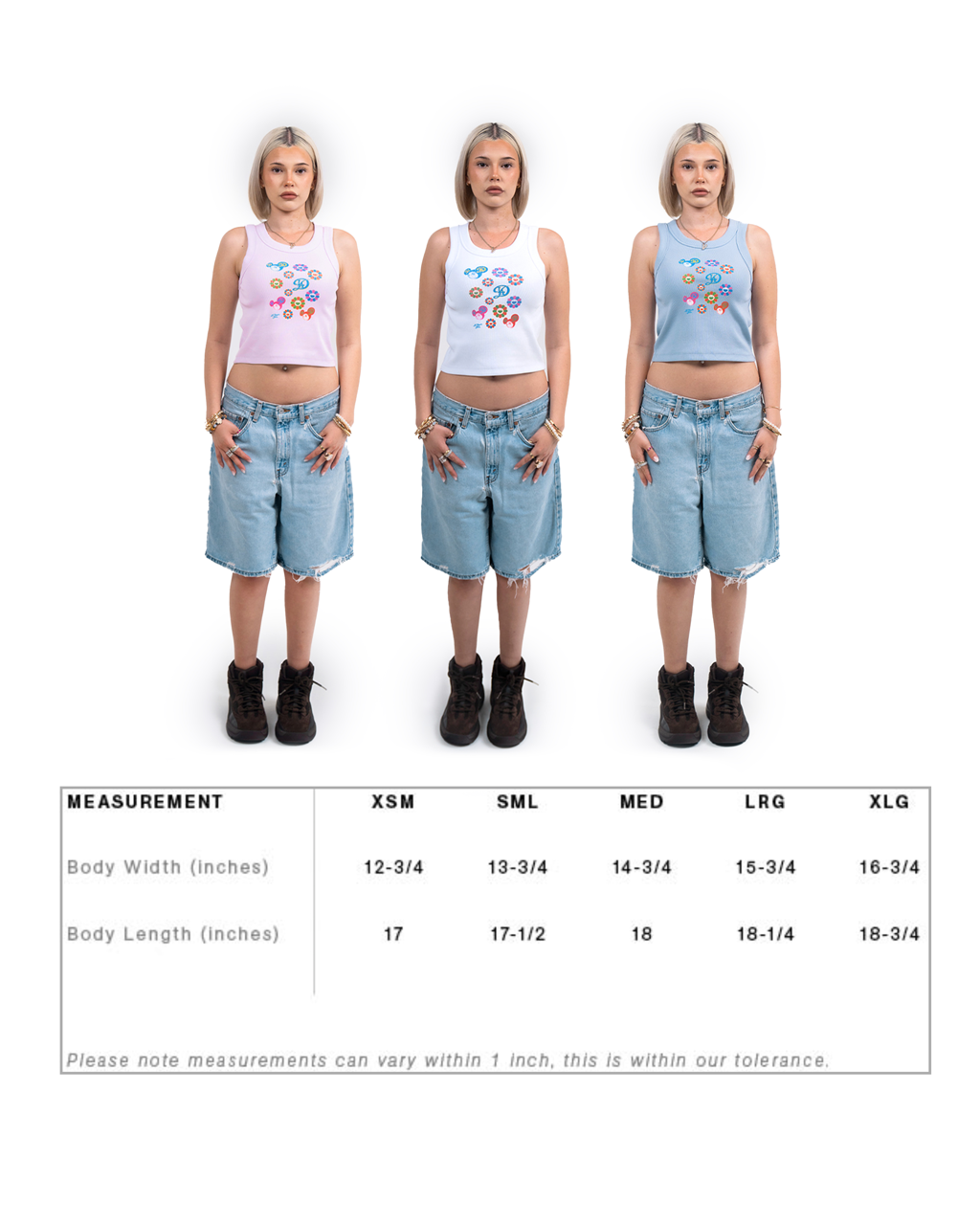 LA X TOKYO: WHITE CROP TANK 💐