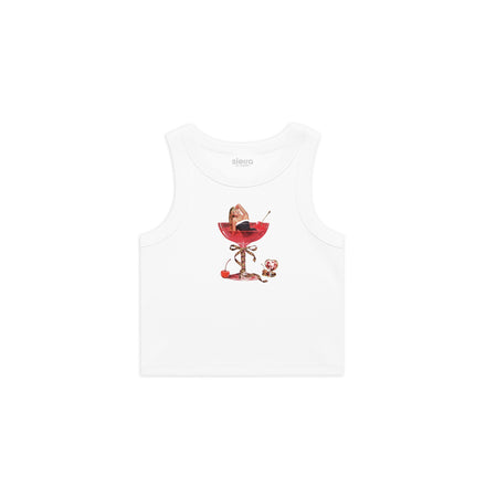 "Short n' Sweet" White Crop Tank